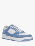 Dune Tainted Leather Chunky Court Trainers, Denim/White