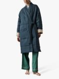 Piglet in Bed Linen Oversized Housecoat, Deep Teal