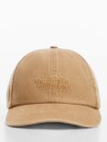 Mango Quote Embroidered Message Cap, Light Beige