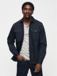 Superdry The Merchant Store Herringbone Overshirt, Eclipse Navy