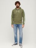 Superdry Terrain Striped Logo Hoodie, Khaki Marl