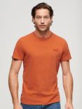 Superdry Organic Cotton Essential Logo T-Shirt, Rust Orange Marl