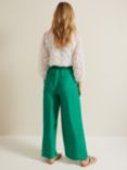 Phase Eight Lottie Linen Blend Wide Leg Trousers, Green