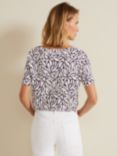Phase Eight Alice Cotton Leaf Top, Purple