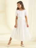 Angel & Rocket Kids' Aria Lace Sleeve Maxi Dress, White