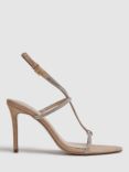 Reiss Julie Embellished High Heeled Sandals, Nude