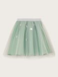 Monsoon Kids' Layla Embellished 3D Petal Scuba Skirt, Green