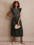 Mint Velvet Jersey Crinkle Midi Dress