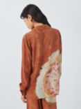 Hayley Menzies Tie Dye Silk Shirt, Terracotta/Multi