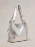 White Stuff Hannah Leather Tote Bag, Silver