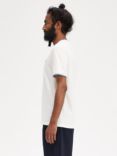 Fred Perry Twin Tipped Crew Neck T-Shirt, White/Blue