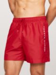 Tommy Hilfiger Side Print Swim Shorts, Red
