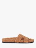 Dune Loupa Fluffy Slider Sandals, Tan