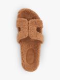 Dune Loupa Fluffy Slider Sandals, Tan
