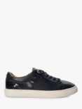 Dune Elodic Croc Effect Panel Trainers, Navy-synthetic