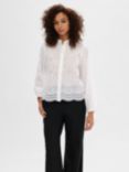 SELECTED FEMME Taina Broderie Blouse, Bright White