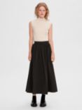 SELECTED FEMME Libbie Midi Skirt, Black