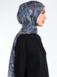 Aab Abstract Print Hijab, Blues