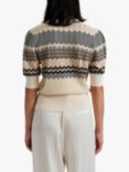 Malina Claudi Short Sleeve Knit, Beige/Multi