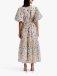 Malina Freya Floral Puff Sleeve Maxi Dress, Multi