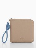 Mango Chulo Faux Leather Two-Tone Wallet, Light Beige