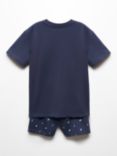 Mango Kids' Pikachu Shorts Pyjamas, Navy