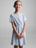 Mango Kids' Sophie Cut Out Dress, Light Pastel Blue