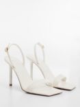 Mango Katia Strappy High Heeled Sandals, White