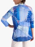 chesca Butterfly Print Jersey Cardigan, Blue/Multi