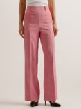 Ted Baker Hirokot Wide Leg Tailored Trousers, Light Pink