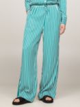 Tommy Hilfiger Fluid Stripe Trousers, Green/White