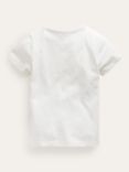 Mini Boden Kids' Flamingo Graphic T-Shirt, Ivory