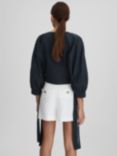 Reiss Immy Cropped Blouson Sleeve Top