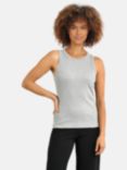 Sisters Point Slim Fitted Rib Tank Top, Grey Mel