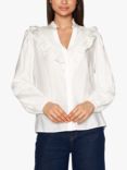 Sisters Point Viga Frill Detail Blouse, Cream