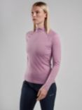 Montane Dart Zip Neck Long Sleeve T-Shirt, Allium