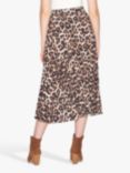 Sisters Point MALOU-SK7 Leopard Print Pleated Midi Skirt, Leo