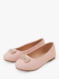 Angels by Accessorize Kids' Gem Bow Ballerina Shoes, Pink