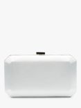 Paradox London Duana Dyeable Satin Box Clutch Bag, Ivory