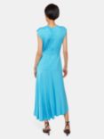 Whistles Iris Asymmetric Jersey Midi Dress, Turquoise