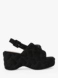 Kurt Geiger London Kensington Suede Wedge Heel Sandals, Black