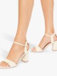 KG Kurt Geiger Fleur Block Heel Sandals, Putty