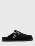 AllSaints Carlo Leather Mules, Black