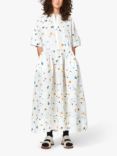 nué notes Will Drop Waist Maxi Dress, Yellow Cream