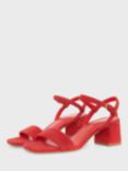 Hobbs Jilly Suede Block Heel Sandals, Deep Cherry Red