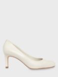 Hobbs Lizzie Leather Court Shoes, Ivory