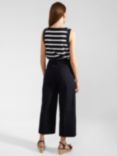 Hobbs Simone Cropped Trousers, Navy