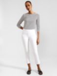 Hobbs Giselle Skinny Fit Capri Trousers, White
