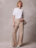 Mint Velvet Wide Leg Cargo Trousers, Beige