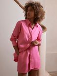 Mint Velvet Cotton Shirt & Short Co-ord Set, Pink
